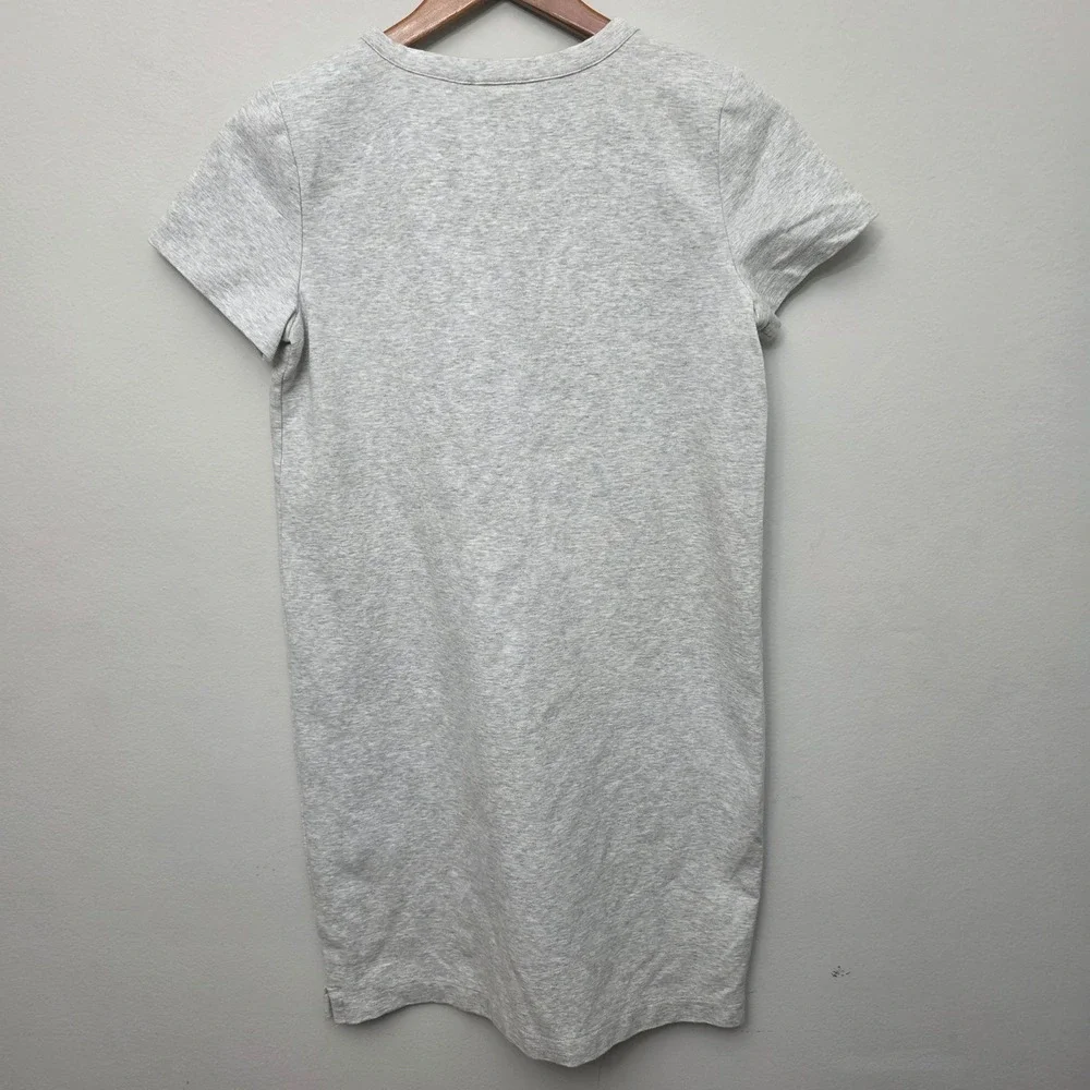 J.Crew T-Shirt Dress Womens XS Grey Casual Lace-Up Grommet‎ Shift Comfort Preppy
